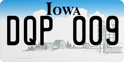 IA license plate DQP009