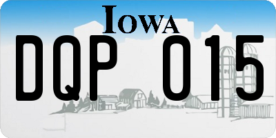 IA license plate DQP015