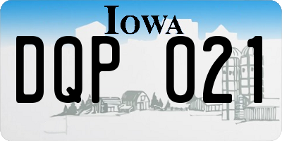 IA license plate DQP021