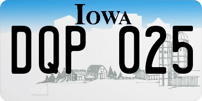 IA license plate DQP025