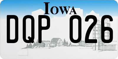 IA license plate DQP026