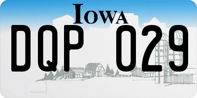 IA license plate DQP029