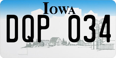 IA license plate DQP034
