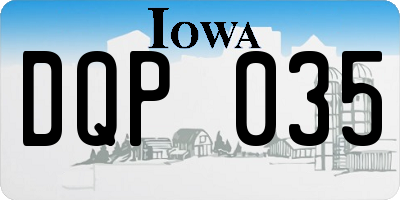 IA license plate DQP035