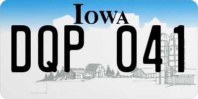 IA license plate DQP041