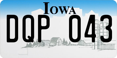 IA license plate DQP043
