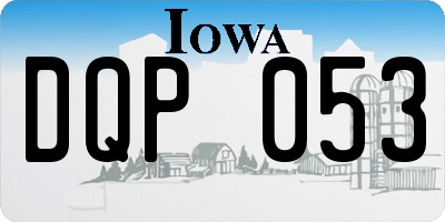 IA license plate DQP053
