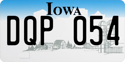 IA license plate DQP054
