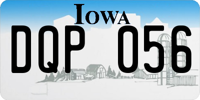 IA license plate DQP056