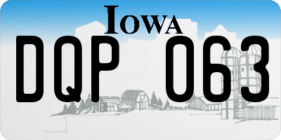 IA license plate DQP063