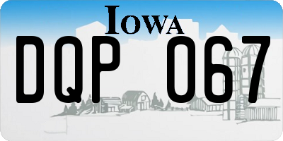 IA license plate DQP067