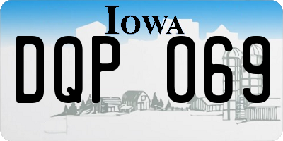 IA license plate DQP069