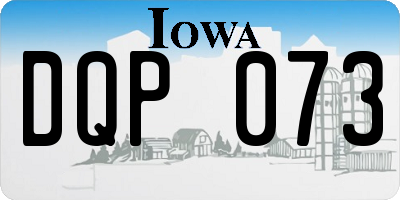 IA license plate DQP073
