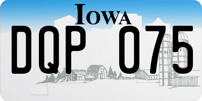 IA license plate DQP075