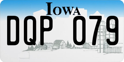 IA license plate DQP079
