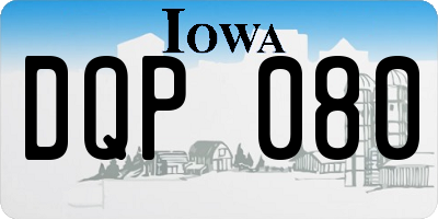 IA license plate DQP080
