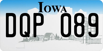 IA license plate DQP089