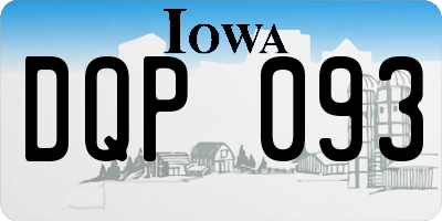 IA license plate DQP093