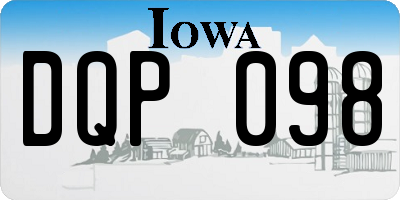 IA license plate DQP098