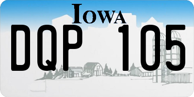 IA license plate DQP105