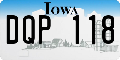 IA license plate DQP118