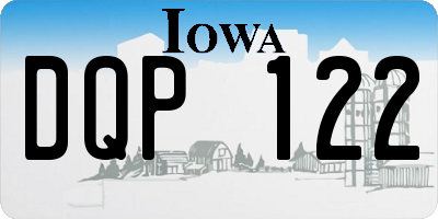 IA license plate DQP122