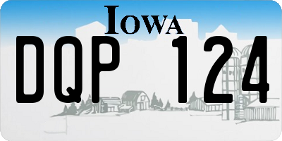 IA license plate DQP124
