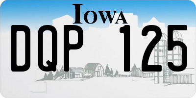IA license plate DQP125