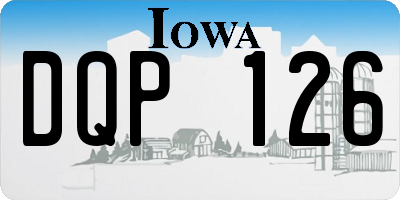 IA license plate DQP126