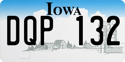 IA license plate DQP132