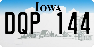 IA license plate DQP144