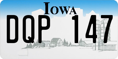 IA license plate DQP147