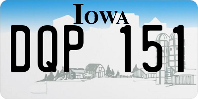 IA license plate DQP151