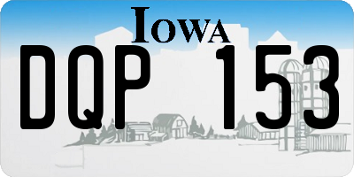 IA license plate DQP153
