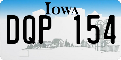 IA license plate DQP154