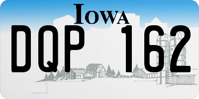 IA license plate DQP162