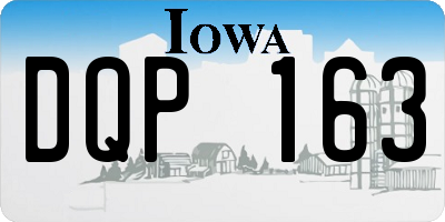 IA license plate DQP163
