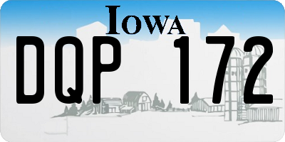 IA license plate DQP172
