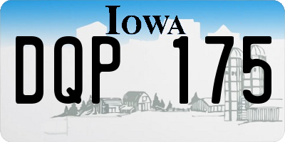 IA license plate DQP175