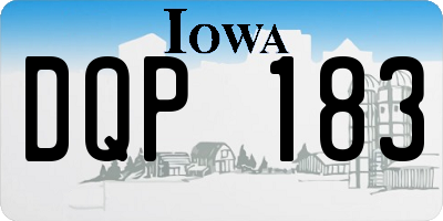 IA license plate DQP183