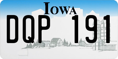 IA license plate DQP191