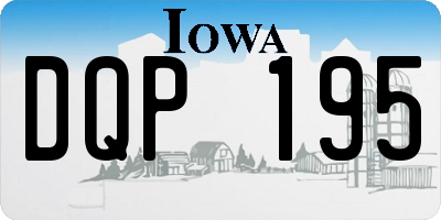 IA license plate DQP195