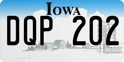 IA license plate DQP202