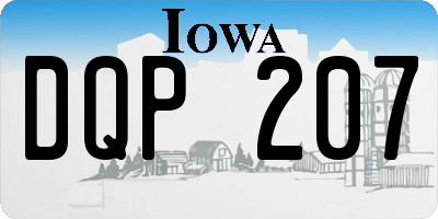 IA license plate DQP207