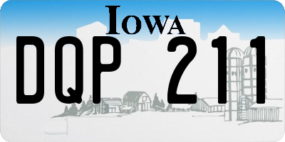 IA license plate DQP211
