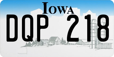 IA license plate DQP218