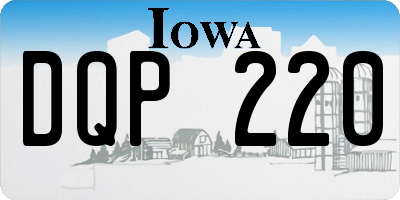 IA license plate DQP220