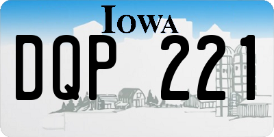 IA license plate DQP221