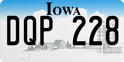 IA license plate DQP228