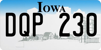 IA license plate DQP230